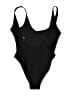 DIXPERFECT Solid Black One Piece Swimsuit Size M - photo 2