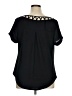 Apt. 9 100% Polyester Black Short Sleeve Blouse Size 0X - photo 2