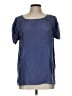 Comptoir des Cotonniers 100% Silk Blue Short Sleeve Silk Top Size EU (FR) 44 / US 12 - photo 1
