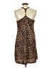 Boston Proper Animal Print Brown Casual Dress Size L - photo 2