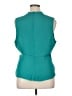 Nicole Miller Studio 100% Polyester Teal Sleeveless Blouse Size XL - photo 2