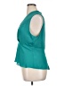 Nicole Miller Studio 100% Polyester Teal Sleeveless Blouse Size XL - photo 5