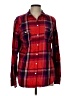 Old Navy 100% Cotton Plaid Red Long Sleeve Button-Down Shirt Size L (tall) - photo 1