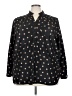 Fun2Fun 100% Polyester Polka Dots Black Long Sleeve Blouse Size 3X - photo 1