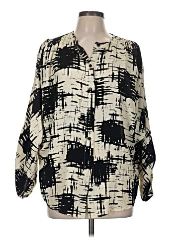 St. John 3/4 Sleeve Silk Top (view 1)