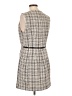H&M 100% Polyester Houndstooth Gray Casual Dress Size L - photo 4