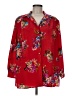 Maggie Sweet 100% Polyester Floral Red 3/4 Sleeve Blouse Size M (petite) - photo 1