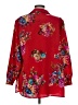 Maggie Sweet 100% Polyester Floral Red 3/4 Sleeve Blouse Size M (petite) - photo 2