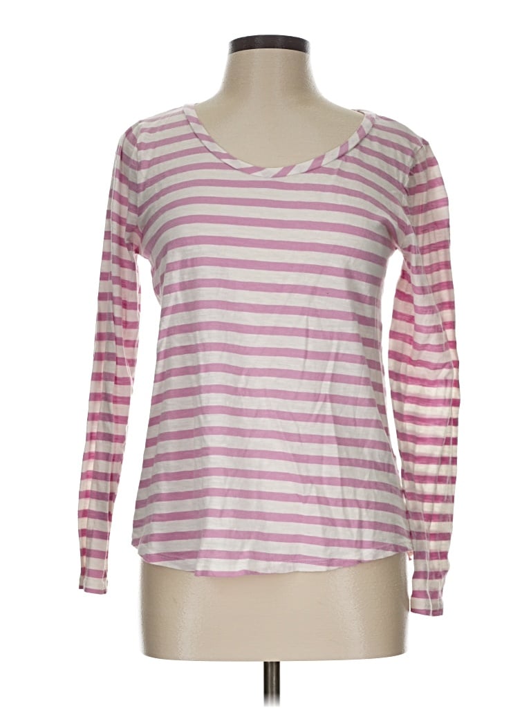 Pre-owned Ann Taylor Loft Long Sleeve T-shirt In Pink