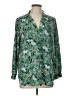 Ann Taylor Floral Green Long Sleeve Blouse Size L (petite) - photo 1