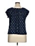 Style&Co Blue Short Sleeve Blouse Size XL - photo 2