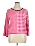 Left Coast by Dolan Houndstooth Pink Pullover Sweater Size XL - photo 1