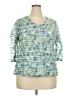 Coldwater Creek Blue 3/4 Sleeve Top Size 2X - photo 1