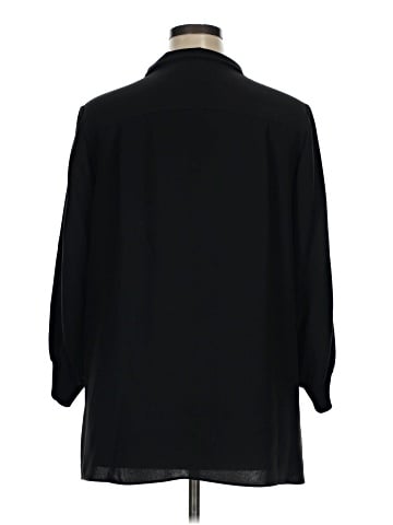 Lafayette 148 New York 3/4 Sleeve Button-Down Shirt (view 2)