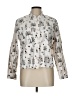 Christopher & Banks Print Silver Long Sleeve Blouse Size L - photo 1