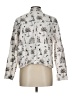 Christopher & Banks Print Silver Long Sleeve Blouse Size L - photo 2