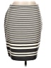 Max Studio Stripes Gray Casual Skirt Size L - photo 1