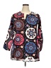 Unbranded 100% Cotton Black Burgundy 3/4 Sleeve Blouse Size XXL - photo 1