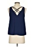 Express 100% Polyester Blue Sleeveless Blouse Size XS - photo 2