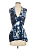 BCBGMAXAZRIA 100% Polyester Blue Sleeveless Blouse Size XS - photo 1