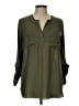 Maison Jules 100% Polyester Green Long Sleeve Blouse Size L - photo 1