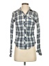 Gap 100% Cotton Plaid Blue Long Sleeve Button-Down Shirt Size S - photo 1