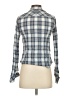 Gap 100% Cotton Plaid Blue Long Sleeve Button-Down Shirt Size S - photo 2