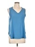 Lush 100% Polyester Blue Sleeveless Blouse Size L - photo 1