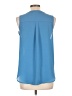 Lush 100% Polyester Blue Sleeveless Blouse Size L - photo 2