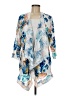 Chico's 100% Rayon Tropical Blue Kimono Size Med (1) - photo 1