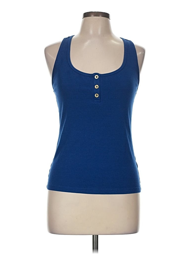 Pre-owned Lilly Pulitzer Tank Top Blue Halter Neckline Tops