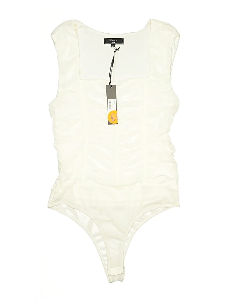 Pre-owned Chocolate Bodysuit In White