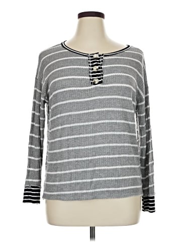 Bibi Long Sleeve Henley (view 1)