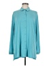 Eileen Fisher Solid Teal Long Sleeve Blouse Size M - photo 1