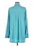 Eileen Fisher Solid Teal Long Sleeve Blouse Size M - photo 2