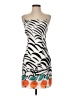 STAUD 100% Polyester Graphic White Cocktail Dress Size 2 - photo 1