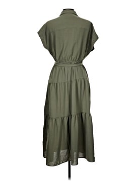 green emerald velvet dress DKNY Women's V-Neck Ruffle Sleeve Dress,Apple Green,4 at Amazon Women's  Clothing store main image 0