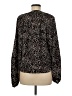 Evereve Animal Print Black Long Sleeve Blouse Size M - photo 2