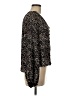 Evereve Animal Print Black Long Sleeve Blouse Size M - photo 4