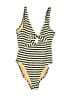 J.Crew Stripes Gold Ivory One Piece Swimsuit Size 6 - photo 2