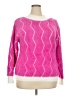 Cozy Casuals Chevron-herringbone Pink Pullover Sweater Size 2X - photo 1