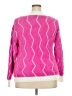 Cozy Casuals Chevron-herringbone Pink Pullover Sweater Size 2X - photo 2