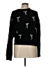 J.Crew 100% Cashmere Graphic Black Cashmere Pullover Sweater Size L - photo 1