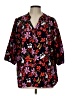 BLOOMCHIC 100% Polyester Floral Black 3/4 Sleeve Blouse Size 12 - photo 1