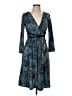 BCBGMAXAZRIA Animal Print Teal Cocktail Dress Size M - photo 1
