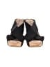Lucky Brand Black Tan Wedges Size 10 - photo 2