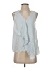 H By Halston Blue Sleeveless Blouse Size XS - photo 1