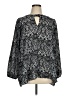 Living Doll 100% Polyester Paisley Black 3/4 Sleeve Blouse Size 1X - photo 1