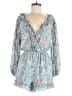 Hayden 100% Polyester Paisley Blue Romper Size M - photo 1