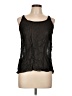 Les Copains 100% Rayon Black Sleeveless Blouse Size EU 44 / US 14 - photo 1